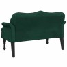 Banc avec coussins Vert foncé 120,5x65x75 cm Velours 562292562292