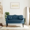 Banc avec coussins bleu 120,5x65x75 cm velours 562299562299