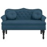 Banc avec coussins bleu 120,5x65x75 cm velours 562299562299