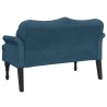 Banc avec coussins bleu 120,5x65x75 cm velours 562299562299