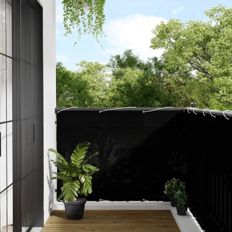Écran de balcon noir 120x800 cm 100% polyester oxford 562301562301