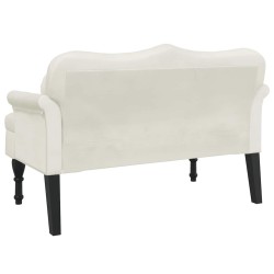 Banc avec coussins crème 120,5x65x75 cm velours 562304562304