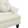 Banc avec coussins crème 120,5x65x75 cm velours 562304562304