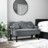 Banc avec coussins Gris foncé 120,5x65x75 cm Velours 562305562305