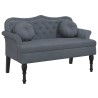 Banc avec coussins Gris foncé 120,5x65x75 cm Velours 562305562305