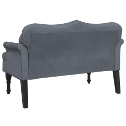 Banc avec coussins Gris foncé 120,5x65x75 cm Velours 562305562305