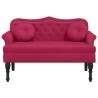 Banc avec coussins bordeaux 120,5x65x75 cm velours 562306562306