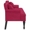 Banc avec coussins bordeaux 120,5x65x75 cm velours 562306562306