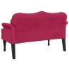 Banc avec coussins bordeaux 120,5x65x75 cm velours 562306562306