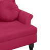Banc avec coussins bordeaux 120,5x65x75 cm velours 562306562306