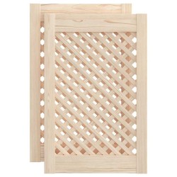 Portes d'armoires en treillis 2 pcs 39,5x61,5 cm pin massif 562309562309