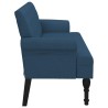 Banc avec dossier bleu 120x62x75,5 cm tissu 562313562313