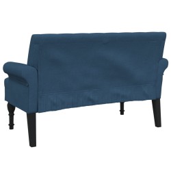 Banc avec dossier bleu 120x62x75,5 cm tissu 562313562313