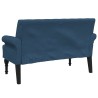 Banc avec dossier bleu 120x62x75,5 cm tissu 562313562313