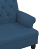 Banc avec dossier bleu 120x62x75,5 cm tissu 562313562313