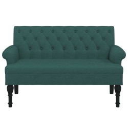 Banc avec dossier vert foncé 120x62x75,5 cm tissu 562315562315