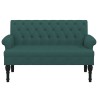 Banc avec dossier vert foncé 120x62x75,5 cm tissu 562315562315