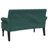Banc avec dossier vert foncé 120x62x75,5 cm tissu 562315562315