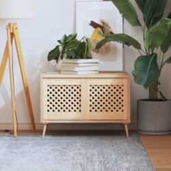 Portes d'armoires en treillis 2 pcs 39,5x39,5 cm pin massif 562320562320