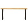 Banc avec bord vivant 105 cm bois de manguier massif 562321562321