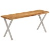 Banc avec bord vivant 105 cm bois d'acacia massif 562322562322