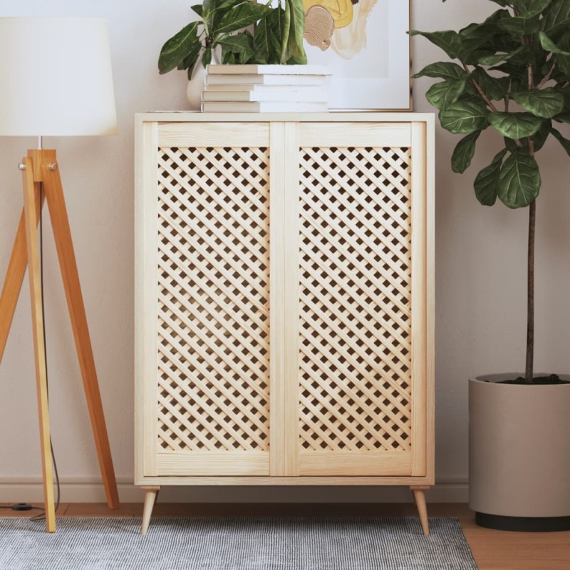 Portes d'armoires en treillis 2 pcs 39,5x99 cm pin massif 562328562328