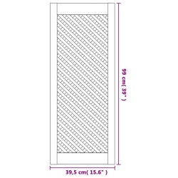 Portes d'armoires en treillis 2 pcs 39,5x99 cm pin massif 562328562328