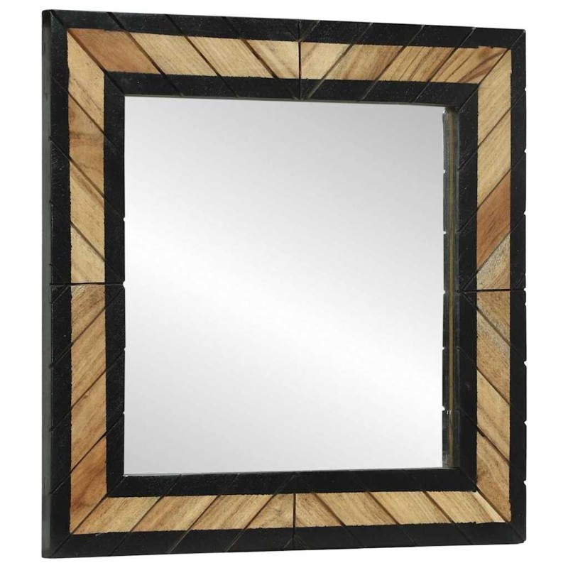 Miroir mural Noir et Marron 50 x 2 x 50 cm Bois d'Acacia Massif 562330562330