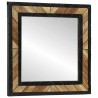 Miroir mural Noir et Marron 50 x 2 x 50 cm Bois d'Acacia Massif 562330562330
