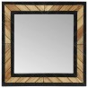 Miroir mural Noir et Marron 50 x 2 x 50 cm Bois d'Acacia Massif 562330562330