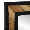 Miroir mural Noir et Marron 50 x 2 x 50 cm Bois d'Acacia Massif 562330562330