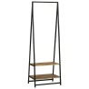 Porte-vêtements Noir 60 x 45 x 180 cm Bois d'Acacia Massif 562332562332