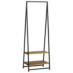 Porte-vêtements Noir 60 x 45 x 180 cm Bois d'Acacia Massif 562332562332