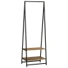 Porte-vêtements Noir 60 x 45 x 180 cm Bois d'Acacia Massif 562332562332