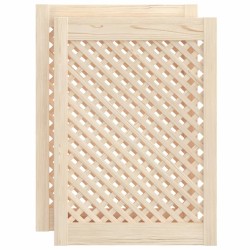 Portes d'armoires en treillis 2 pcs 49,5x69 cm pin massif 562333562333