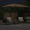 Parasol de jardin avec LED et mât en acier marron 300x200x250cm 562375562375