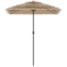 Parasol de jardin avec LED et mât en acier marron 300x200x250cm 562375562375