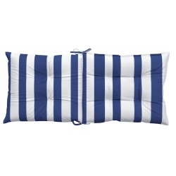 Coussins de chaise à dossier bas lot de 4 rayures bleu/blanc 562376562376