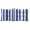 Coussins de chaise à dossier bas lot de 4 rayures bleu/blanc 562376562376