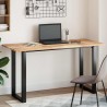 Dessus de table rectangulaire 120x60x2 cm bois massif d'acacia 562381562381