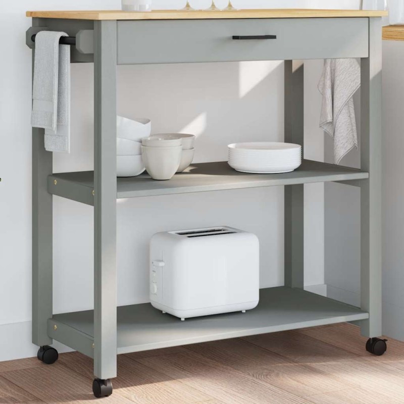 Chariot de cuisine MONZA 84x40x88,5 cm bois massif de pin 562452562452