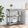 Chariot de cuisine MONZA 84x40x88,5 cm bois massif de pin 562452562452