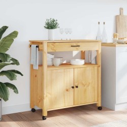 Chariot de cuisine MONZA 84x40x88,5 cm bois massif de pin 562453562453