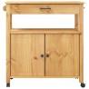 Chariot de cuisine MONZA 84x40x88,5 cm bois massif de pin 562453562453