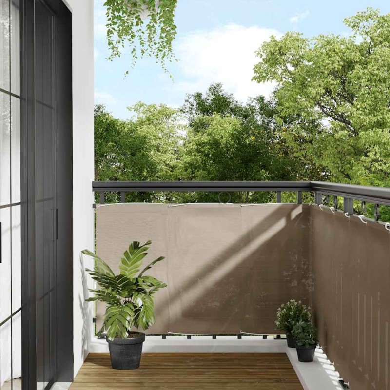 Écran de balcon taupe 90x1000 cm 100% polyester oxford 562462562462