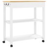 Chariot de cuisine MONZA 84x40x88,5 cm bois massif de pin 562463562463