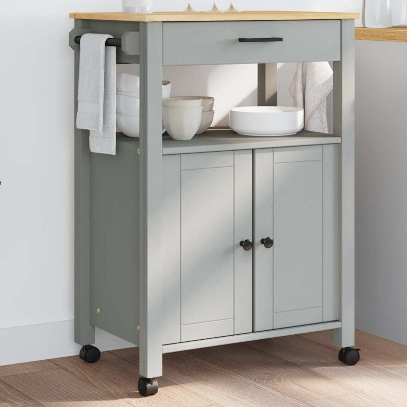 Chariot de cuisine MONZA 60x40x88,5 cm bois massif de pin 562465562465