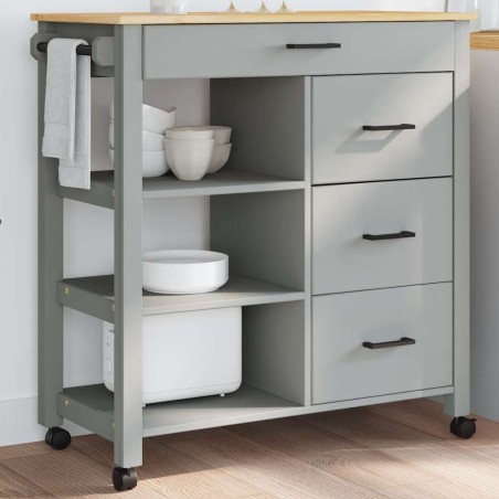 Chariot de cuisine MONZA 84x40x88,5 cm bois massif de pin 562466562466