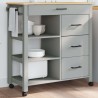 Chariot de cuisine MONZA 84x40x88,5 cm bois massif de pin 562466562466