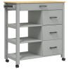 Chariot de cuisine MONZA 84x40x88,5 cm bois massif de pin 562466562466